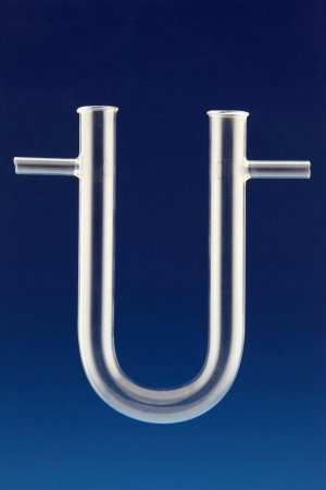 Glassco Tubes Absorption U-Form with Side Arms, 100mm Height, 12mm Diam, Borosilicate Glass